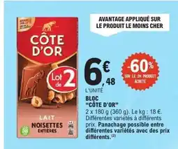 E.Leclerc CÔTE D'OR Bloc offre