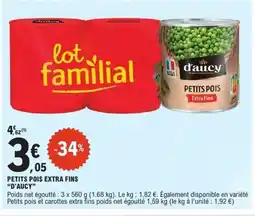 E.Leclerc D'AUCY Petits pois extra fins offre