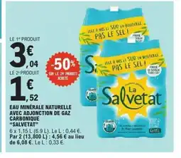 E.Leclerc SALVETAT Eau minérale naturelle avec adjonction de gaz carbonique offre