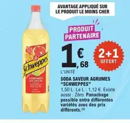 E.Leclerc SCHWEPPES Soda saveur agrumes offre