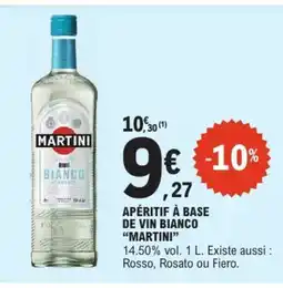 E.Leclerc MARTINI Apéritif à base de vin bianco offre