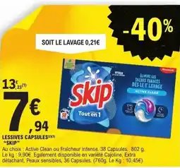 E.Leclerc SKIP Lessive capsules offre