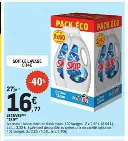 E.Leclerc SKIP Lessive offre