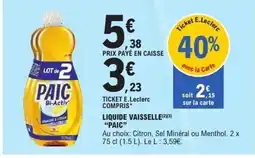 E.Leclerc PAIC Liquide vaisselle offre