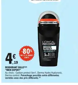 E.Leclerc MEN EXPERT Deodorant bille offre