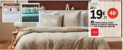E.Leclerc Parure gaze de coton housse de couette +1 taie d'oreiller offre