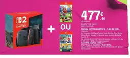 E.Leclerc Console nintendo switch 2+1 jeu au choix offre