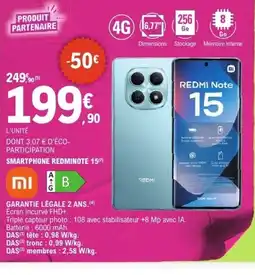 E.Leclerc REDMINOTE 15 Smartphone offre