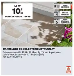 Brico Dépôt Carrelage de sol extérieur piazza offre
