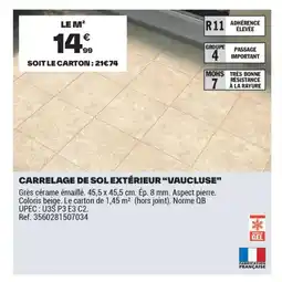 Brico Dépôt Carrelage de sol extérieur vaucluse offre
