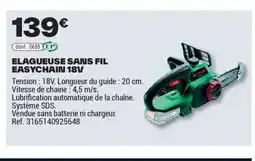 Brico Dépôt Elagueuse sans fil easychain 18v offre