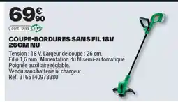 Brico Dépôt Coupe-bordures sans fil 18v nu offre