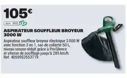 Brico Dépôt Aspirateur souffleur broyeur 3000 w offre
