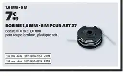 Brico Dépôt Bobine 1,6 mm-6m pour art 27 offre
