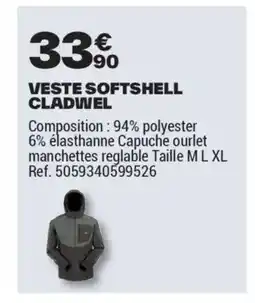 Brico Dépôt Veste softshell cladwel offre