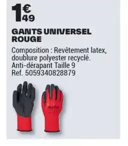 Brico Dépôt Gants universel rouge offre
