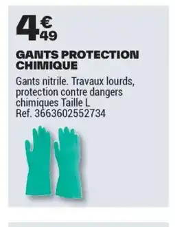 Brico Dépôt Gants protection chimique offre