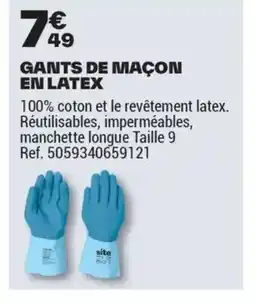 Brico Dépôt Gants de maçon en latex offre