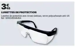Brico Dépôt Lunettes de protection offre