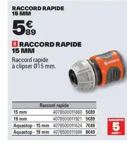 Brico Dépôt Raccord rapide offre