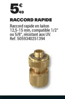 Brico Dépôt Raccord rapide offre