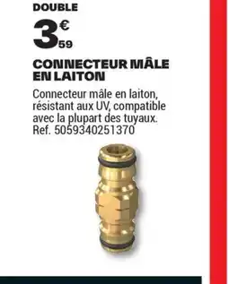 Brico Dépôt Connecteur mâle en laiton offre