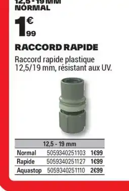 Brico Dépôt Raccord rapide offre