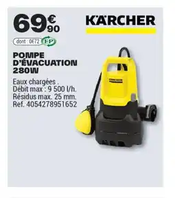 Brico Dépôt KARCHER Pompe d'évacuation offre