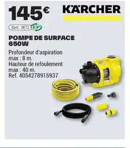 Brico Dépôt KARCHER Pompe de surface 650w offre