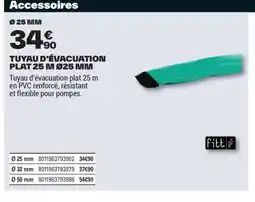 Brico Dépôt Tuyau d'évacuation plat 25 m ø25 mm offre