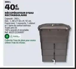 Brico Dépôt Récupérateur d'eau rectangulaire offre