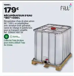 Brico Dépôt Récupérateur d'eau ibc offre
