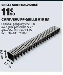Brico Dépôt Caniveau pp grille a15 1m offre