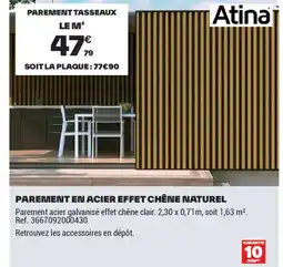 Brico Dépôt Parement en acier effet chêne naturel offre