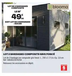 Brico Dépôt Lot 2 bardages composite gris foncé offre