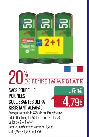 Match Sacs Poubelle Poignées Coulissantes Ultra offre