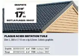 Brico Dépôt Plaque acier imitation tuile offre