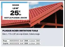 Brico Dépôt Plaque acier imitation tuile offre
