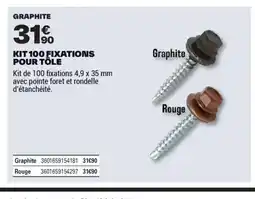 Brico Dépôt Kit 100 fixations pour tôle offre