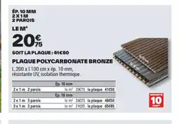 Brico Dépôt Plaque polycarbonate bronze offre