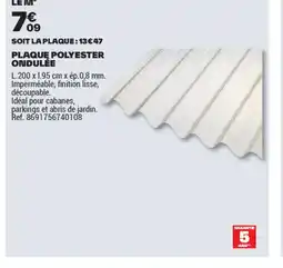 Brico Dépôt Plaque polyester ondulée offre