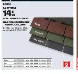 Brico Dépôt Bardeau bitumeux thermocollant offre