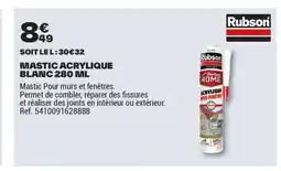 Brico Dépôt RUBSON Mastic acrylique blanc offre