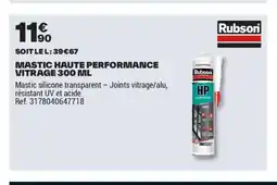 Brico Dépôt RUBSON Mastic haute performance vitrage offre
