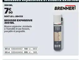 Brico Dépôt BRENNER! Mousse expansive offre