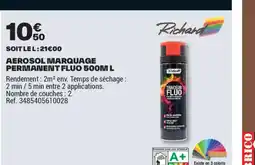 Brico Dépôt Aerosol marquage permanent fluo offre