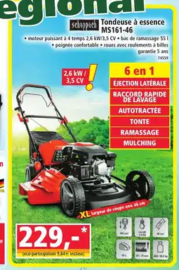 Norma SCHEPPACH Tondeuse à essence MS161-46 offre