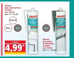 Norma Silicone pour constructions et joints offre