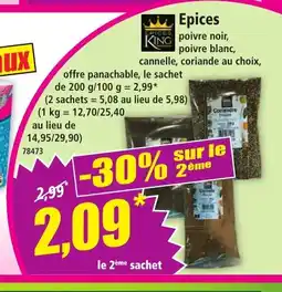 Norma Epices poivre noir, poivre blanc, cannelle, coriande au choix offre