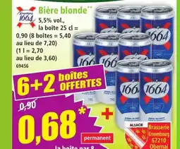 Norma 1664 Bière blonde offre